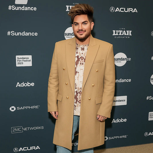 Fairyland Premiere 2023 Adam Lambert Brown Coat