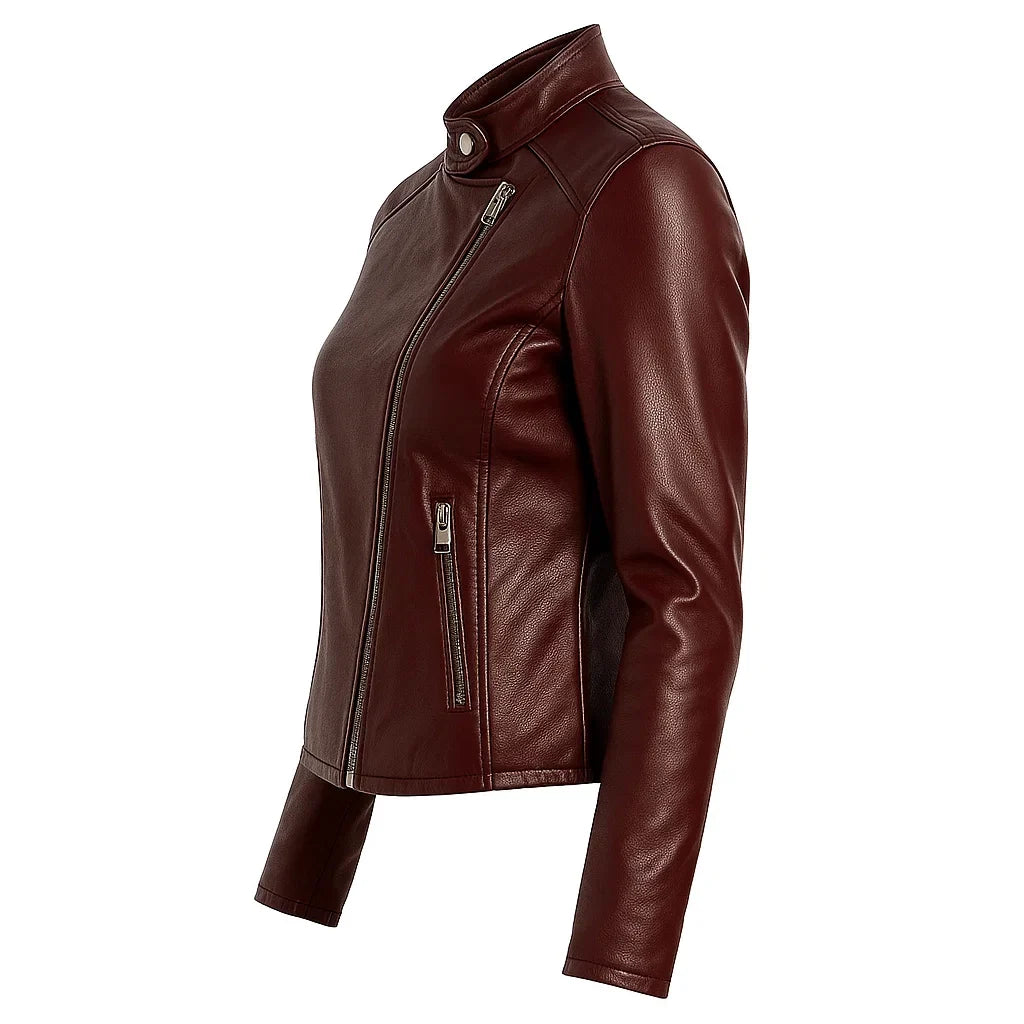 Biker Moto Burgundy Jacket Biker Moto Burgundy Jacket