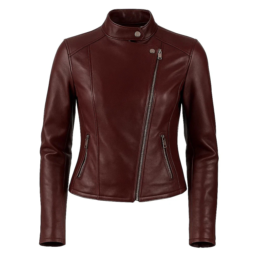 Biker Moto Burgundy Jacket Biker Moto Burgundy Jacket