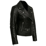 Black Asymmetrical Zipper Biker Jacket Black Asymmetrical Zipper Biker Jacket