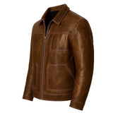 Brown Rugged Distressed Jacket Brown Rugged Distressed Jacket