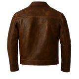 Brown Rugged Distressed Jacket Brown Rugged Distressed Jacket