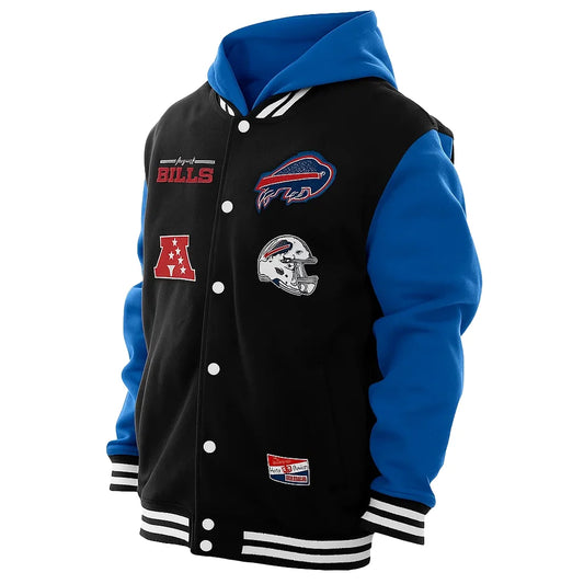 New Era Buffalo Bills Hooded Varsity Jacket