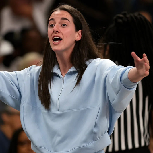 Indiana Fever Caitlin Clark Cropped Blue Jacket