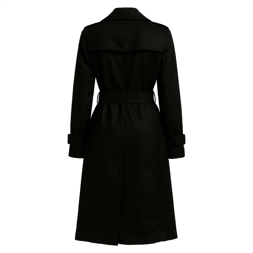 Classic Black Belted Trench Coat Classic Black Belted Trench Coat