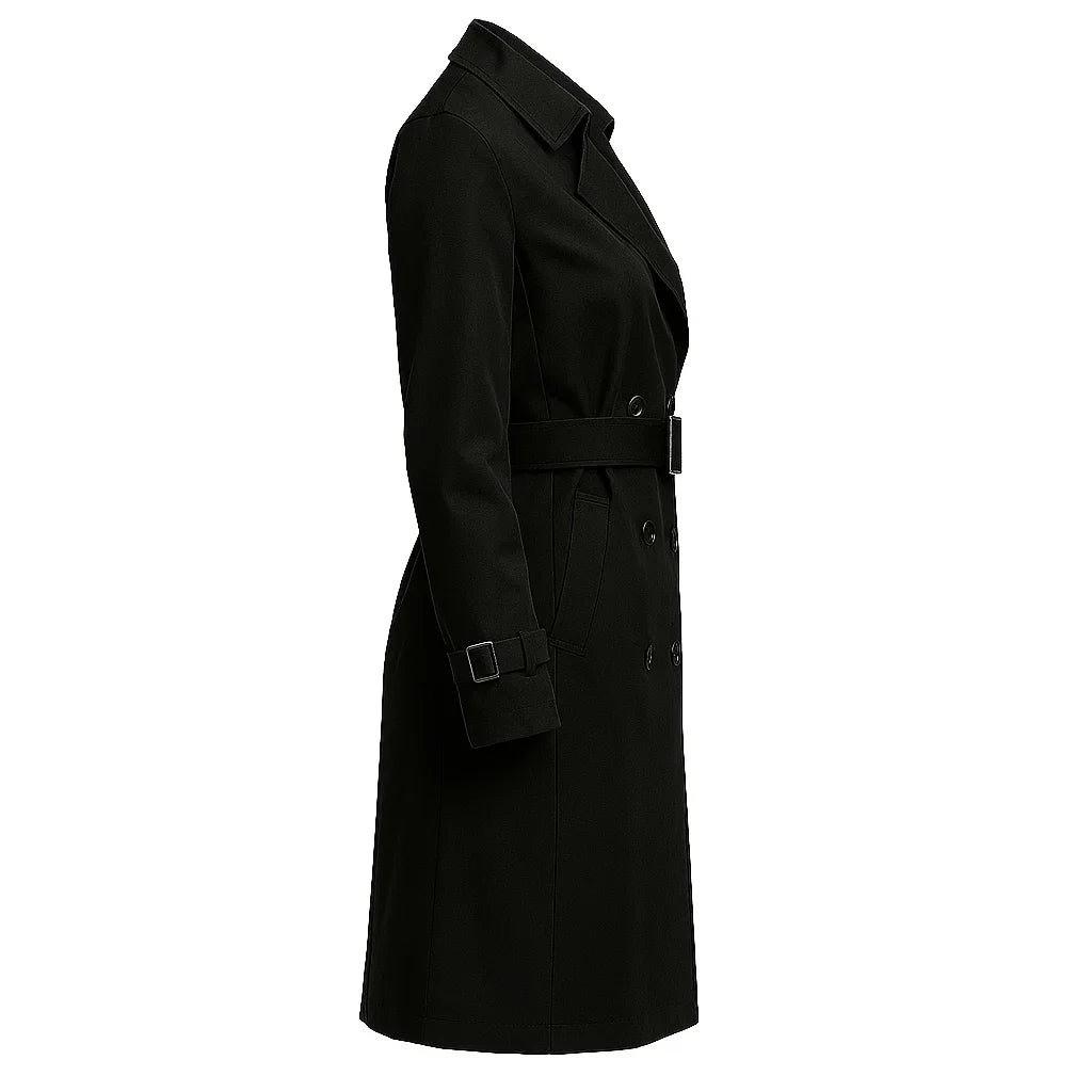 Classic Black Belted Trench Coat Classic Black Belted Trench Coat