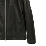 Classic Men's Black Shirt Collar Leather Jacket Classic Men's Black Shirt Collar Leather Jacket