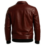 Deep Maroon Cafe Racer Jacket Deep Maroon Cafe Racer Jacket