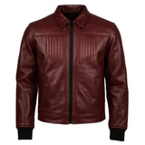 Deep Maroon Cafe Racer Jacket Deep Maroon Cafe Racer Jacket