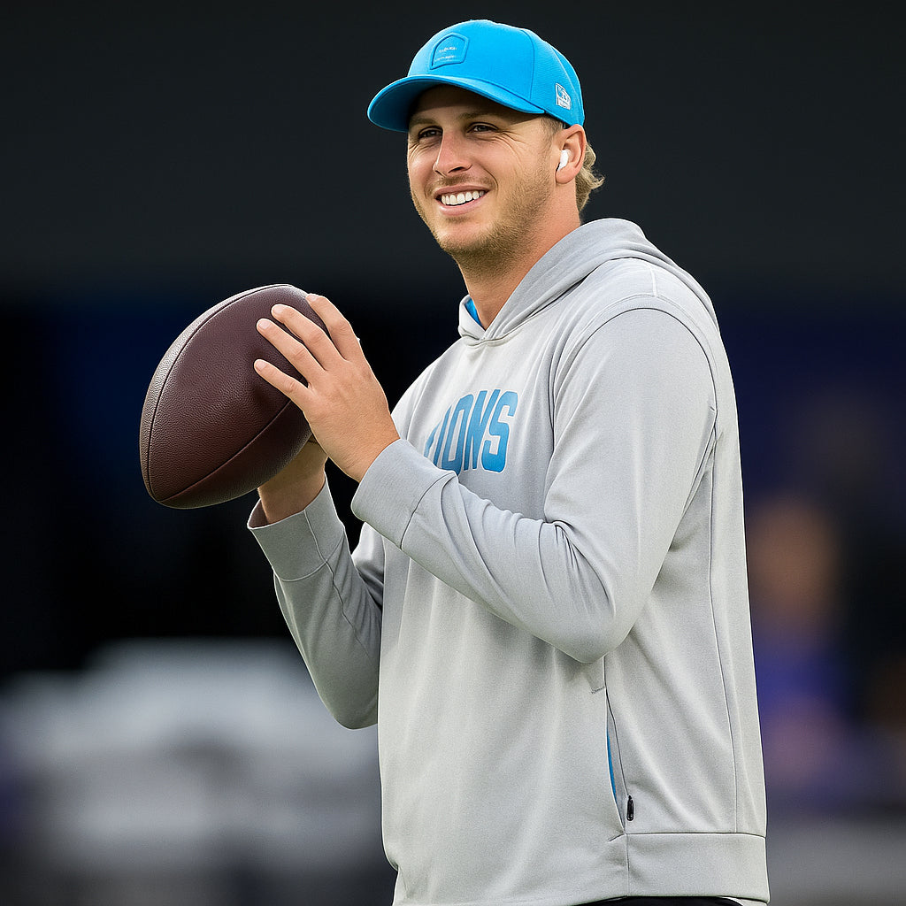 Jared Goff Detroit Lions Grey Hoodie Jared Goff Detroit Lions Grey Hoodie