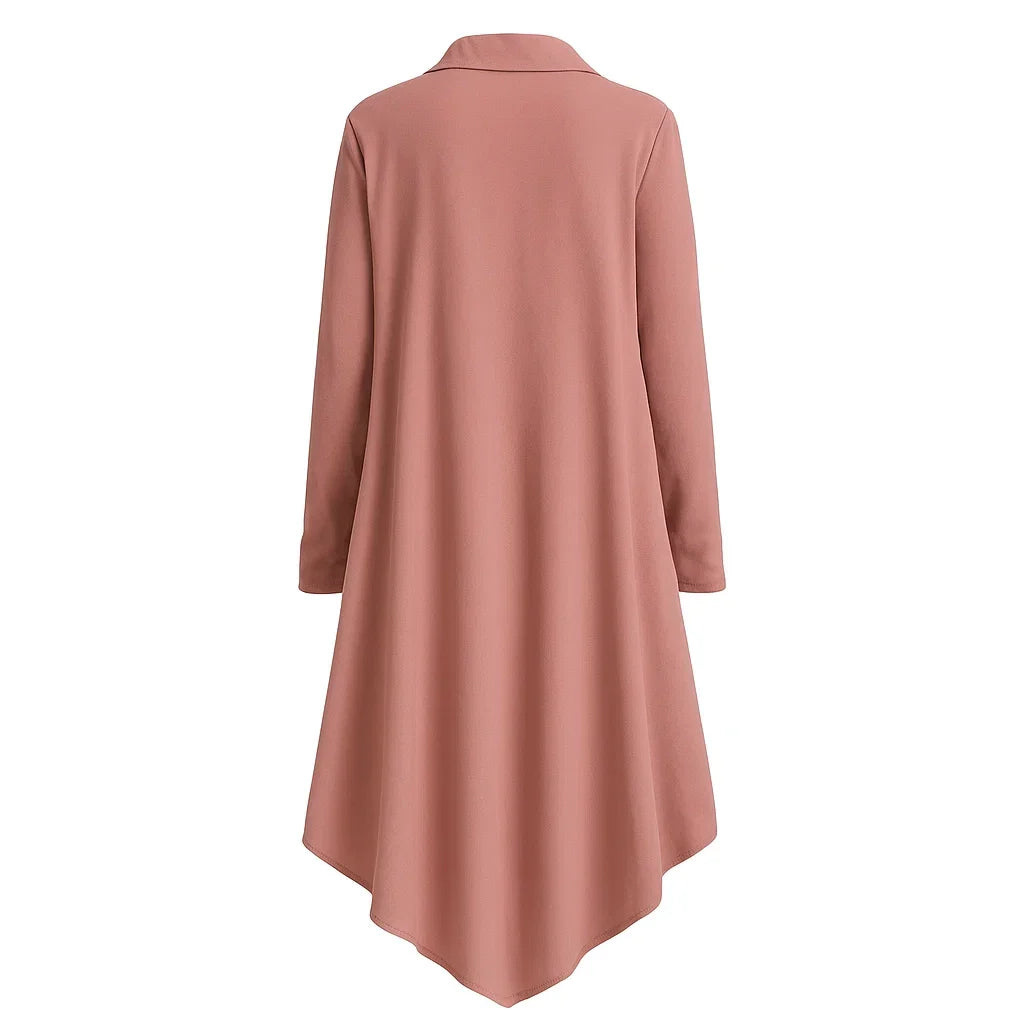 Draped Dusty Rose Trench Coat Draped Dusty Rose Trench Coat