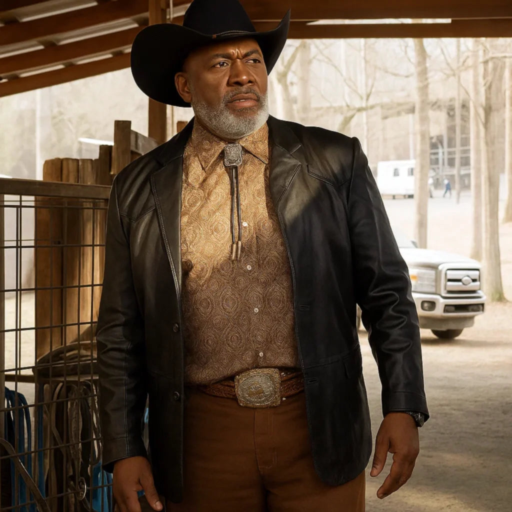 Drummond Moncrief Will Trent S03 Leather Blazer Drummond Moncrief Will Trent S03 Leather Blazer