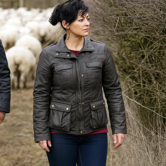 Emmerdale  Natalie J. Robb Leather Jacket