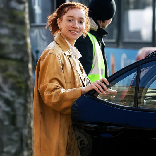 Eleanor the Great Nina Leather Coat