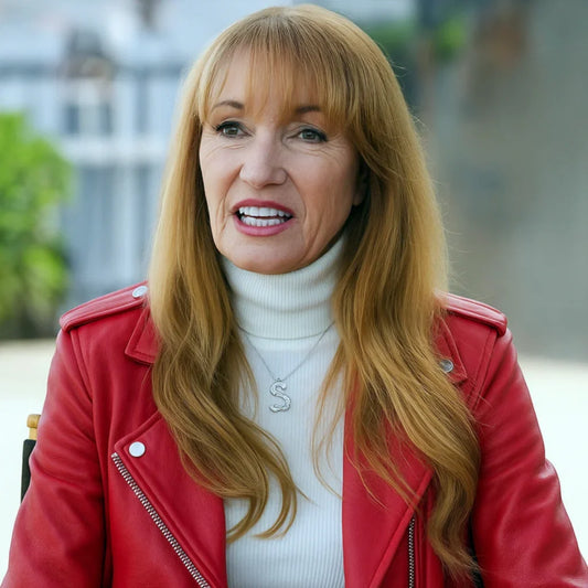 Jane Seymour Celebrity IOU S10 Red Leather Jacket