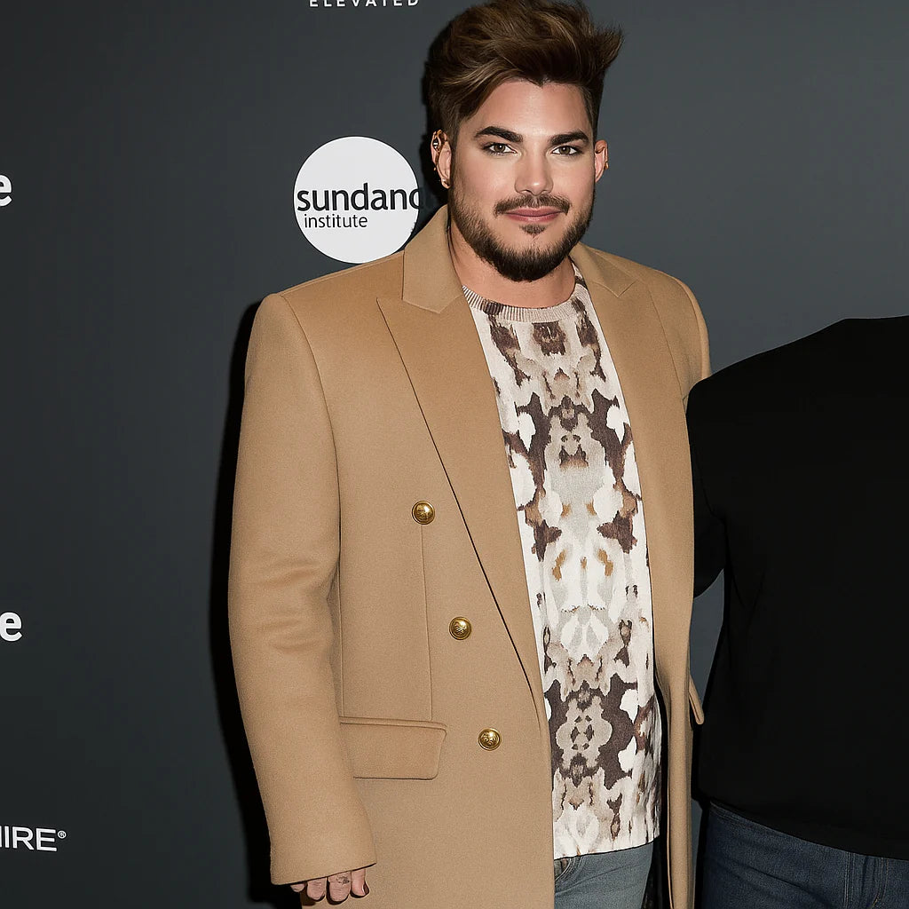 Fairyland Premiere 2023 Adam Lambert Brown Coat Fairyland Premiere 2023 Adam Lambert Brown Coat