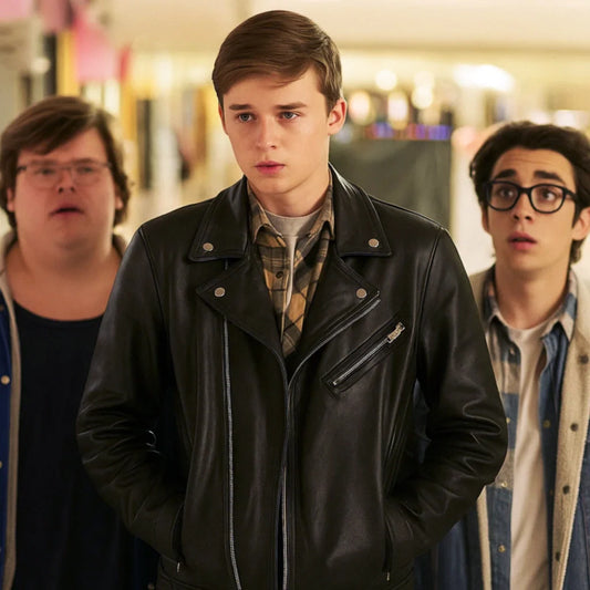 Simon This Too Shall Pass Leather Jacket