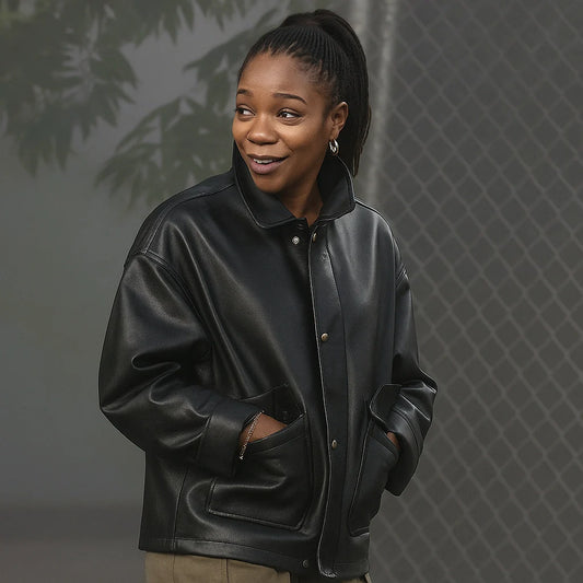 Caitlin Bates Clayface Black Leather Jacket
