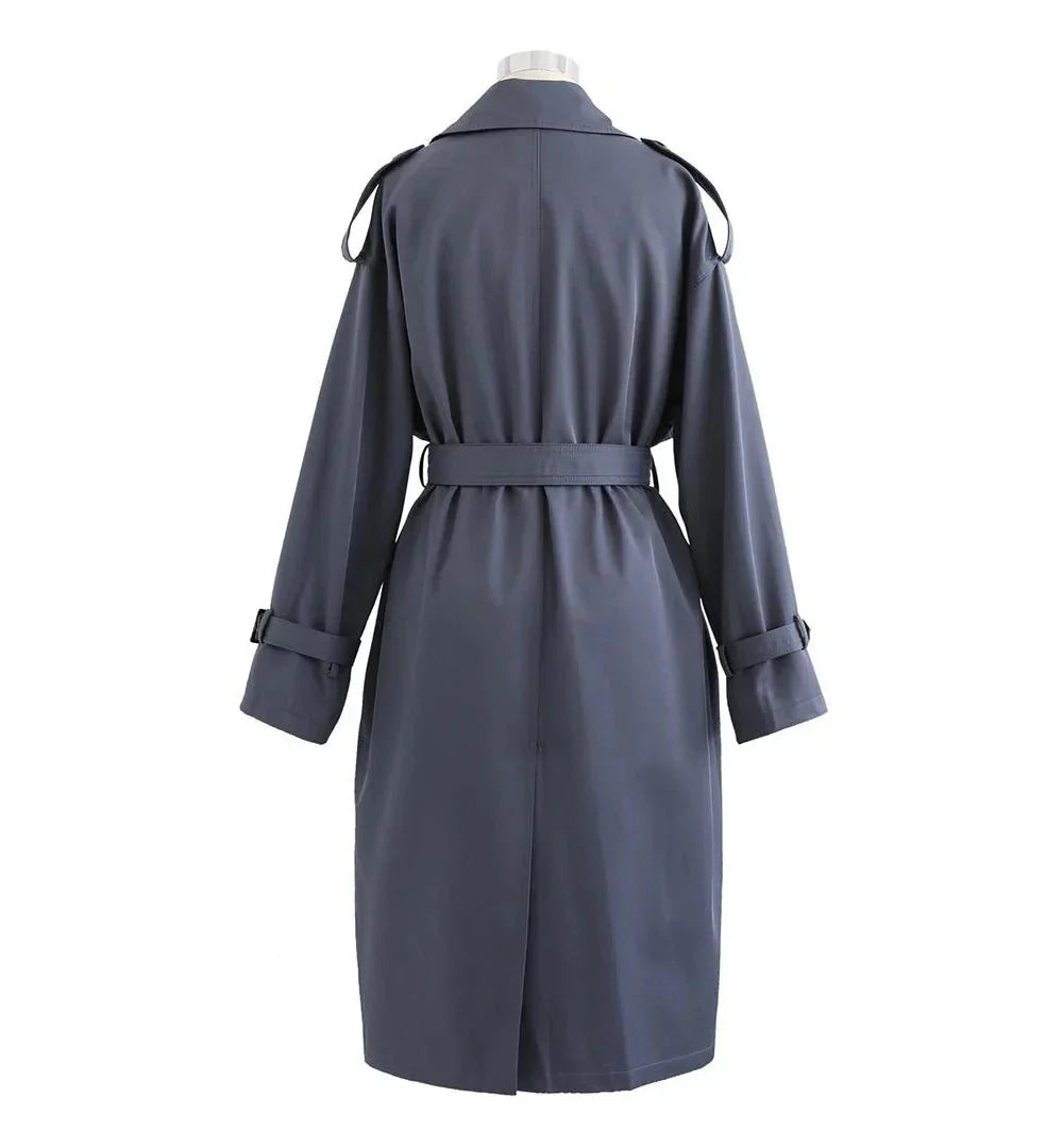 Men's Wool Pitt Grey Trench Coat Men's Wool Pitt Grey Trench Coat