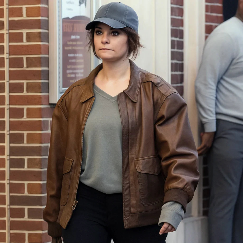 Relay Sarah Brown Leather Jacket Relay Sarah Brown Leather Jacket