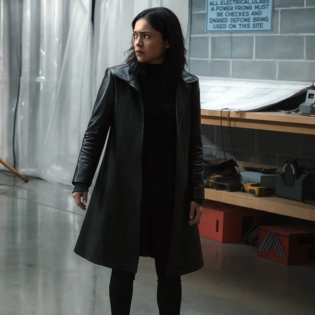 Play Dirty Zen Black Leather Coat Play Dirty Zen Black Leather Coat