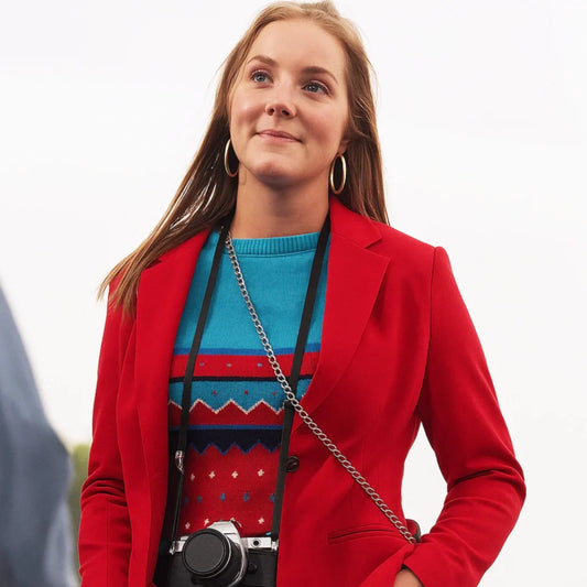 Helen This Too Shall Pass Red Blazer