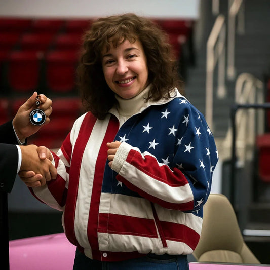 Sydney Sweeney Christy USA Flag Jacket