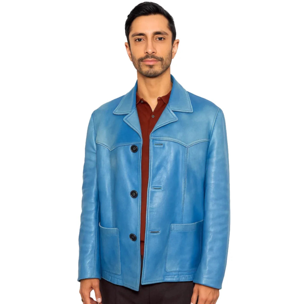 Tom Relay Blue Leather Jacket Tom Relay Blue Leather Jacket