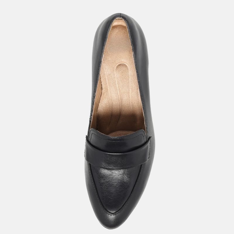 Black Chunky Womens Loafers With Heels Black Chunky Womens Loafers With Heels