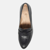 Black Chunky Womens Loafers With Heels Black Chunky Womens Loafers With Heels