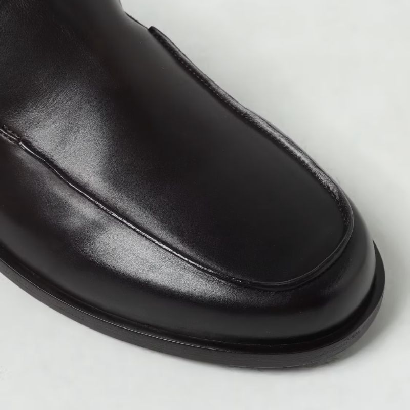 Black Leather Classic Loafers For Womens Black Leather Classic Loafers For Womens