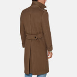 Brown Double Breasted Trench Wool Coat Mens Brown Double Breasted Trench Wool Coat Mens