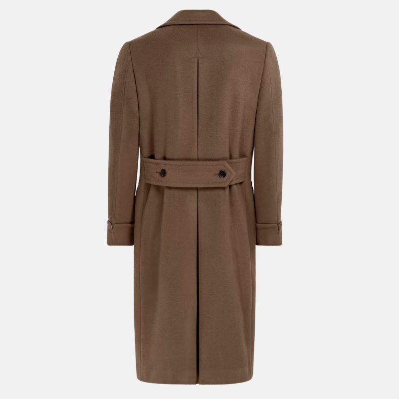Dark Double Breasted Trench Wool Coat Mens Dark Double Breasted Trench Wool Coat Mens