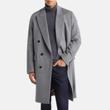 Grey Double Breasted Wool Coat Mens Grey Double Breasted Wool Coat Mens