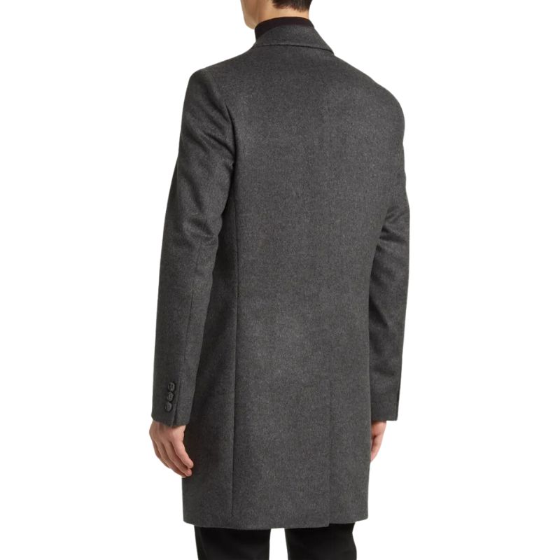 Grey Single Breasted Wool Overcoat Mens Grey Single Breasted Wool Overcoat Mens