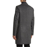 Grey Single Breasted Wool Overcoat Mens Grey Single Breasted Wool Overcoat Mens