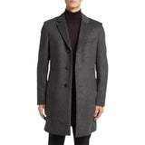 Grey Single Breasted Wool Overcoat Mens Grey Single Breasted Wool Overcoat Mens