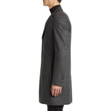 Grey Single Breasted Wool Overcoat Mens Grey Single Breasted Wool Overcoat Mens