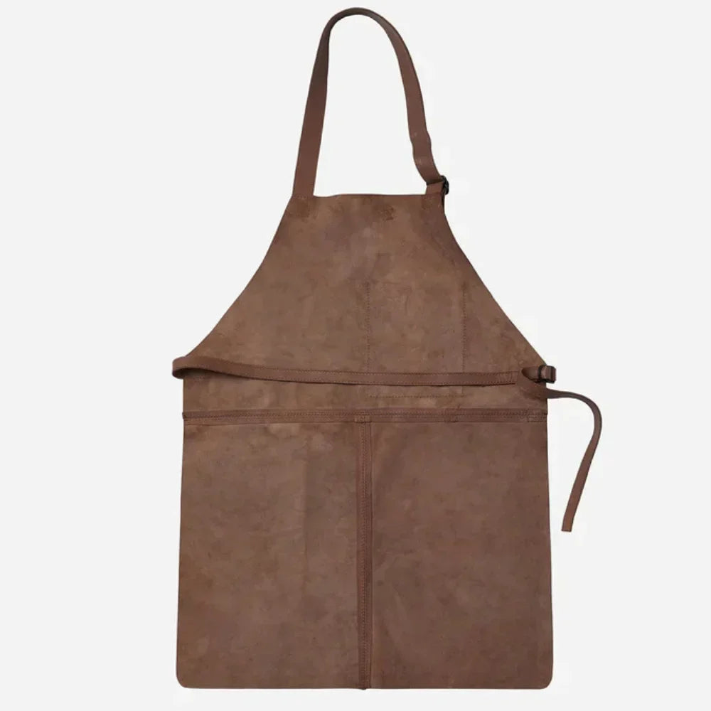 Genuine Brown Leather Apron for Home, Work, and Outdoor Activities Genuine Brown Leather Apron for Home, Work, and Outdoor Activities