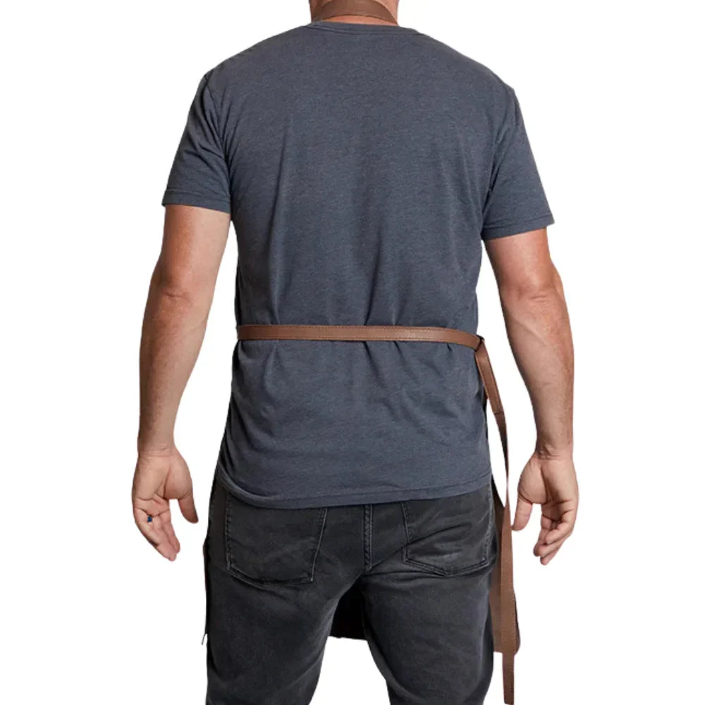 Genuine Brown Leather Apron for Home, Work, and Outdoor Activities Genuine Brown Leather Apron for Home, Work, and Outdoor Activities