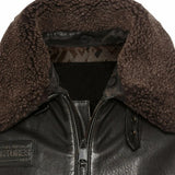 Men’s Brown Fur Collar B3 RAF Sheepskin Jacket