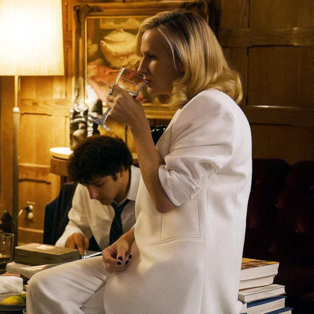 After the Hunt 2025 Alma Olsson White Blazer