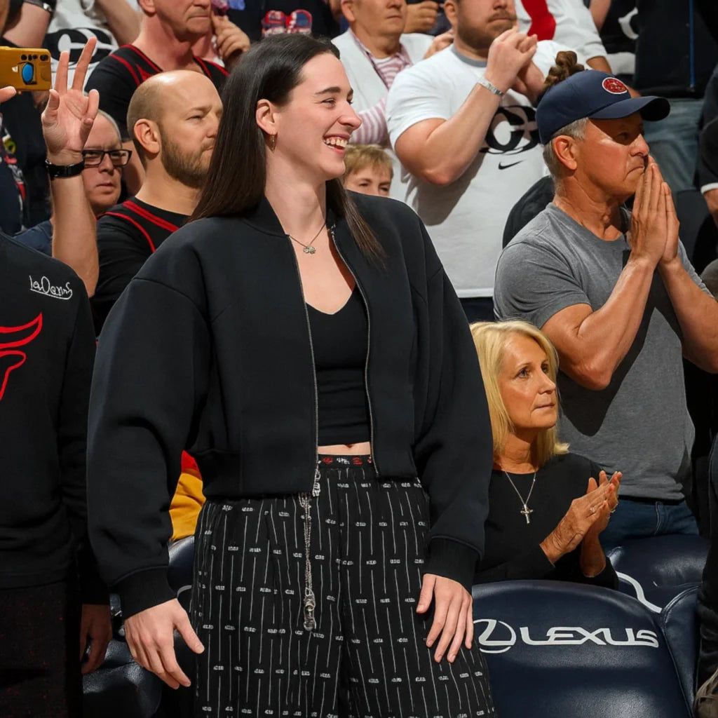 Caitlin Clark Indiana Fever Black Cropped Jacket