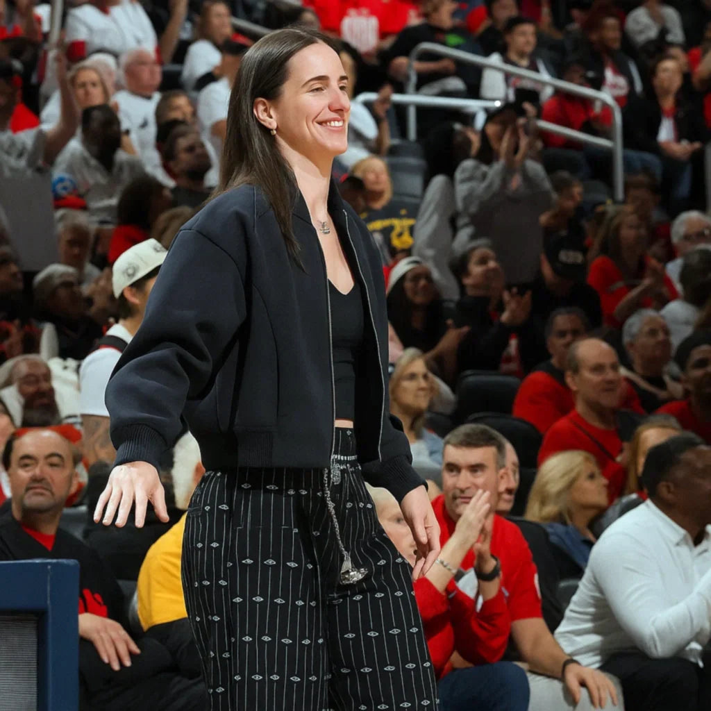 Caitlin Clark Indiana Fever Black Cropped Jacket