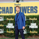 Chad Powers Premiere 2025 Glen Powell Blue Blazer