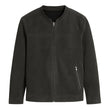 Charcoal Grey Minimal Biker Suede Jacket