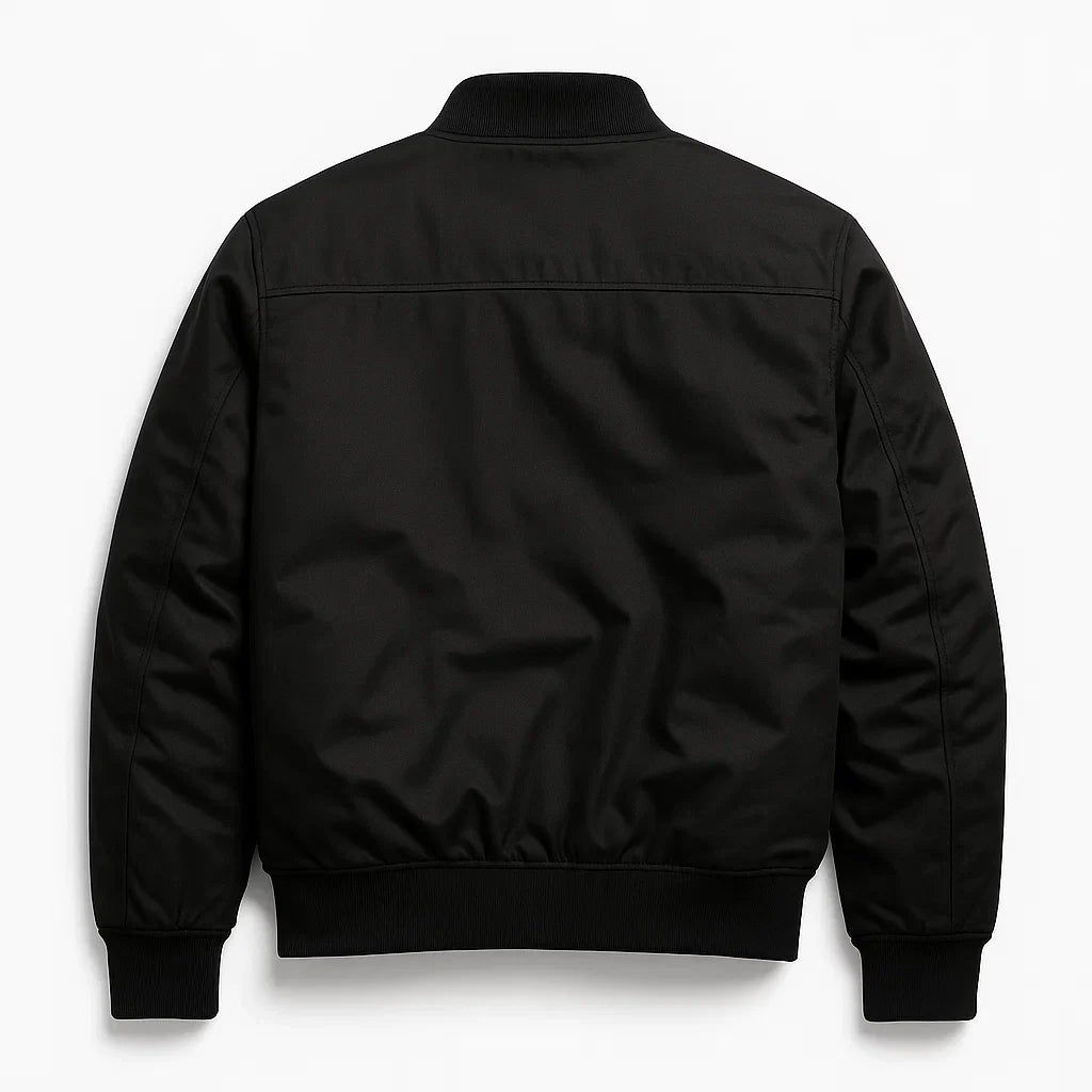 Classic Black Bomber Jacket