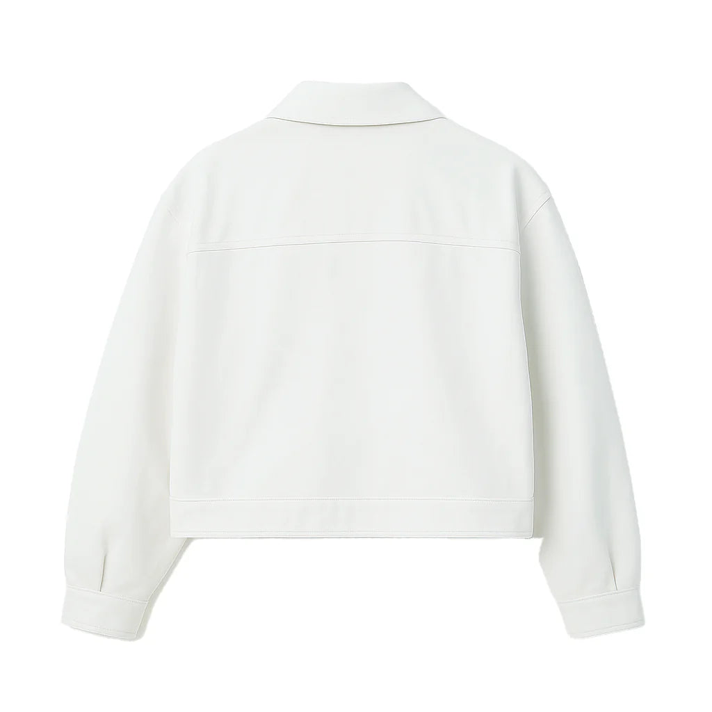Günes Reminder White Leather Jacket