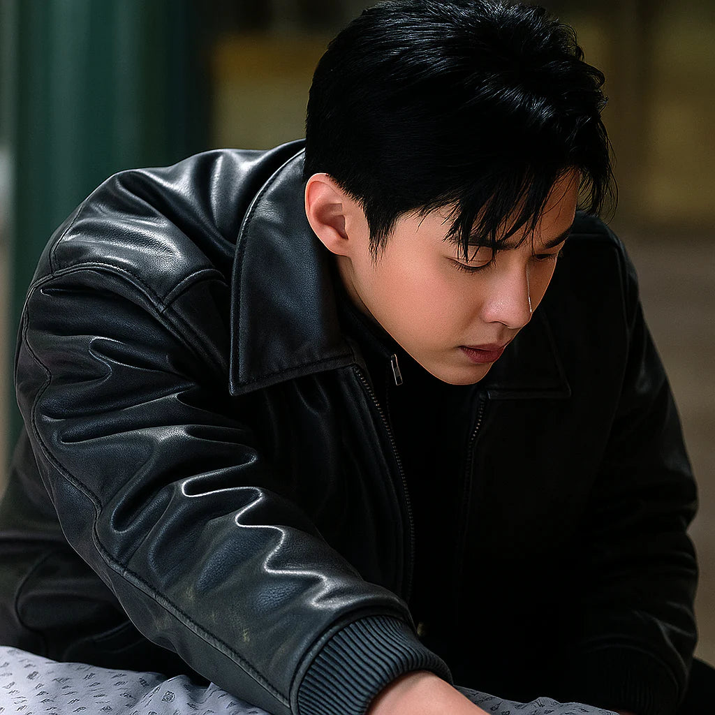 Cha Soo-yeol Queen Mantis Leather Jacket