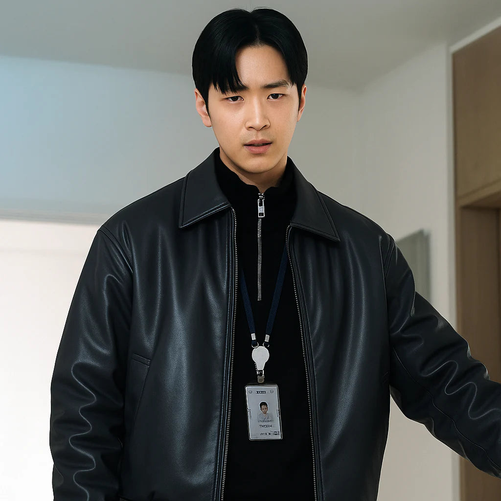 Cha Soo-yeol Queen Mantis Leather Jacket
